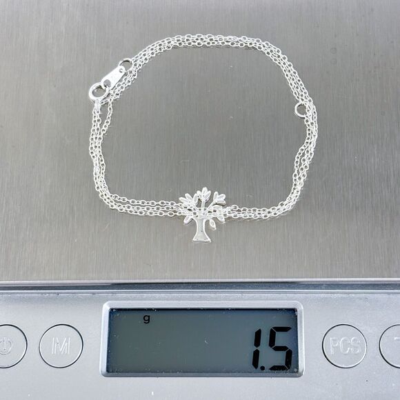 Footnotes Sterling Silver 925 Adjustable Tree of Life Pendant Necklace 16"-18" - Picture 5 of 5